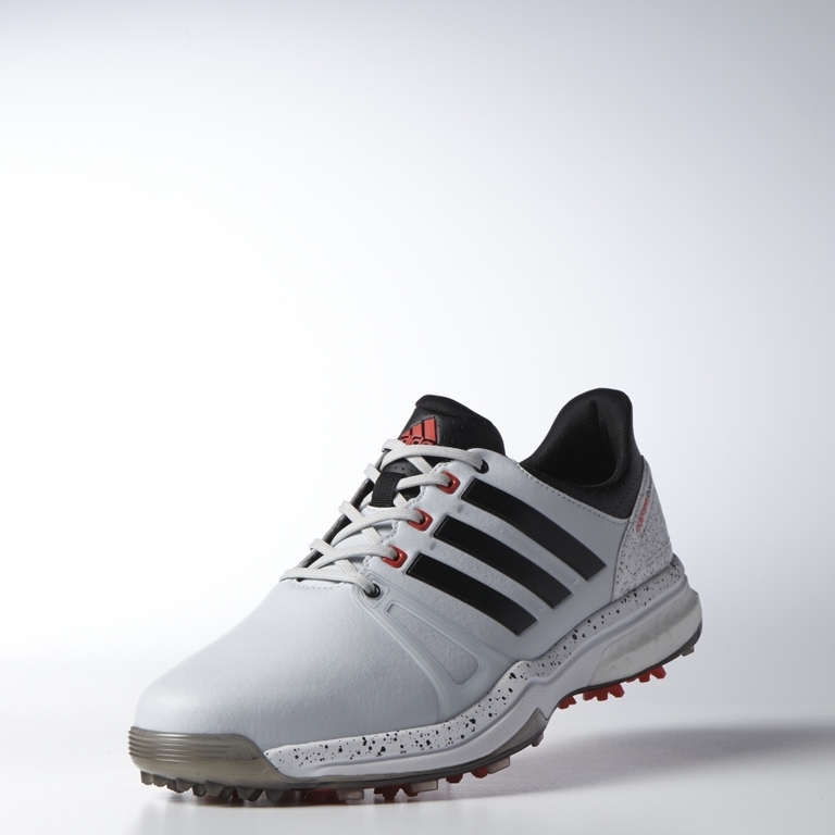 Adipower boost 2 golf shoes grey/black/red sale